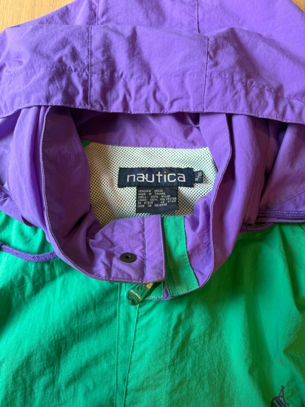 Vintage 90s Men’s Nautica Colorblock Windbreaker Full Zip Jacket XL - Picture 4 of 5